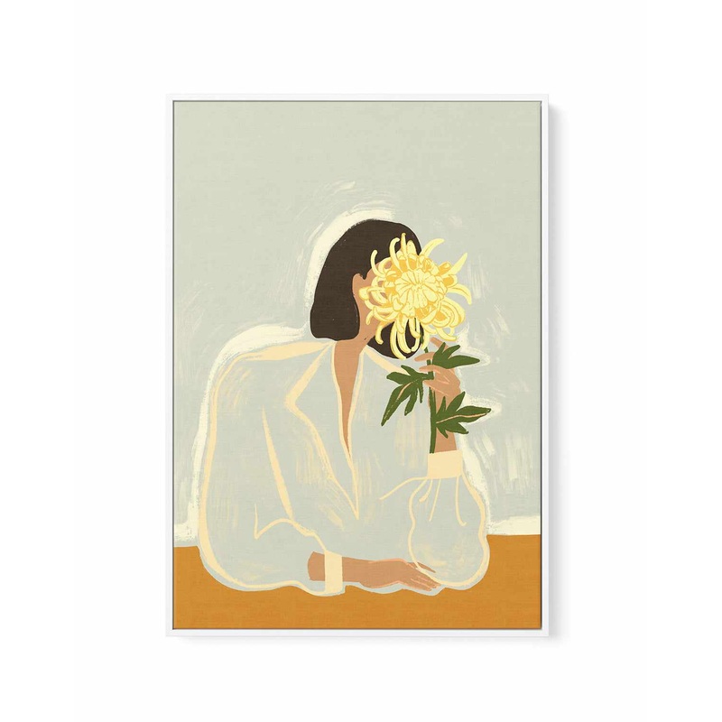 The Chrysanthemum by Arty Guava | Framed Canvas Art Print