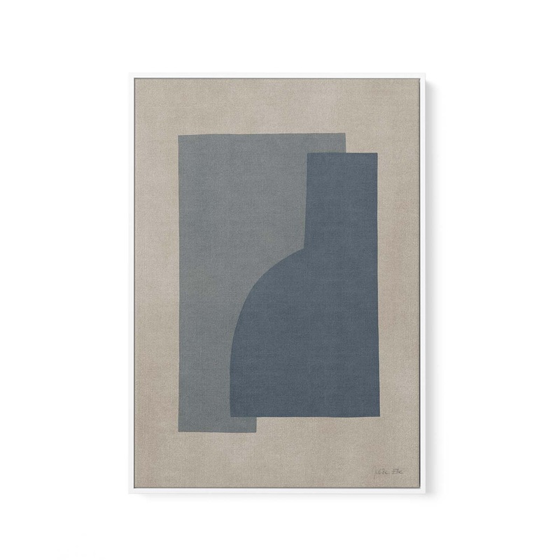 Vase blue by Julita Elbe | Framed Canvas Art Print