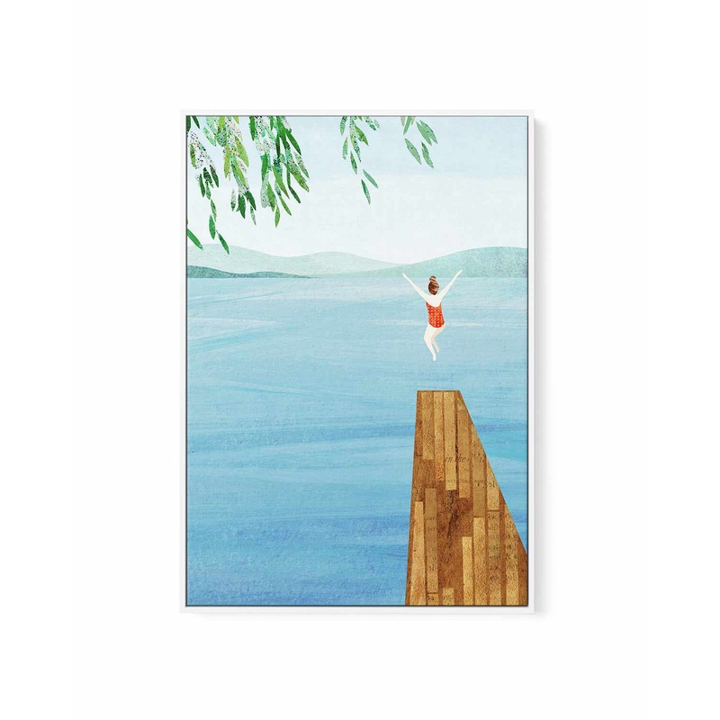 Wild Swimming by Henry Rivers | Framed Canvas Art Print