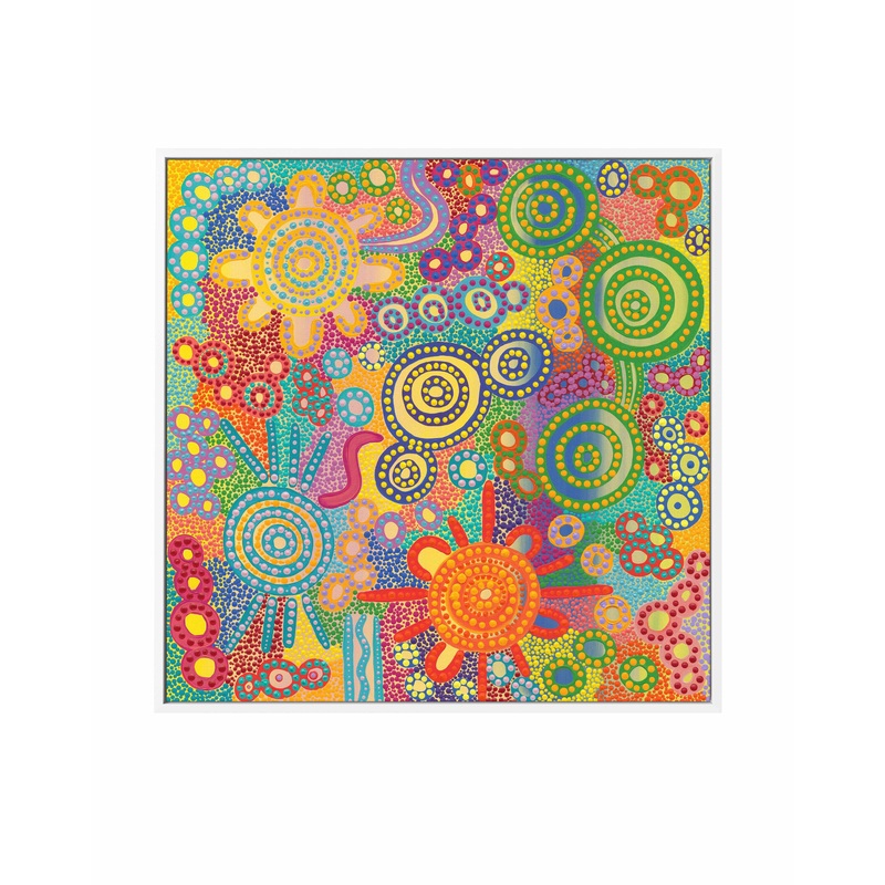 Family Gathering by Bianka Carson | Framed Canvas Art Print