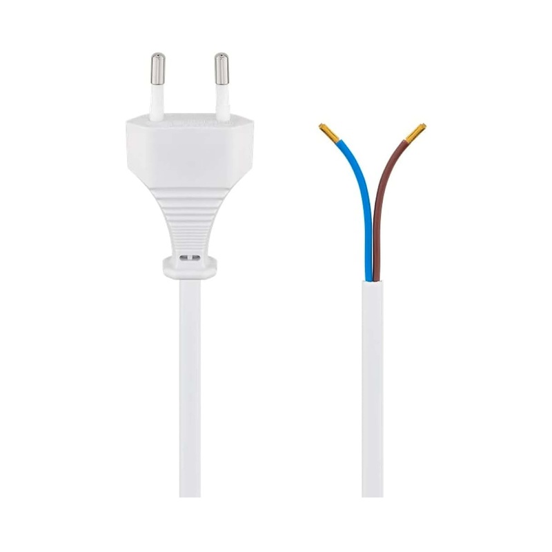 White Cable With Bipolar Plug